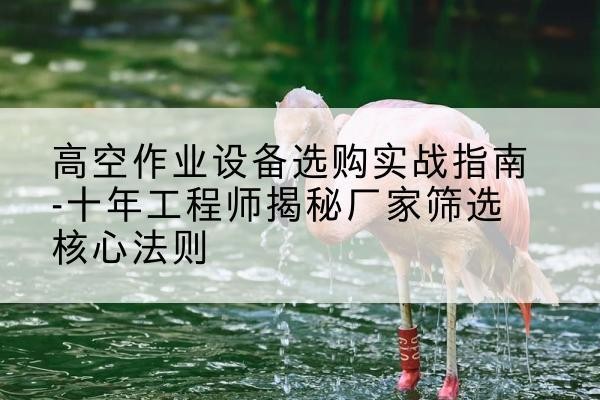 庆元剪叉式升降机厂家-高空作业设备选购实战指南-十年工程师揭秘厂家筛选核心法则